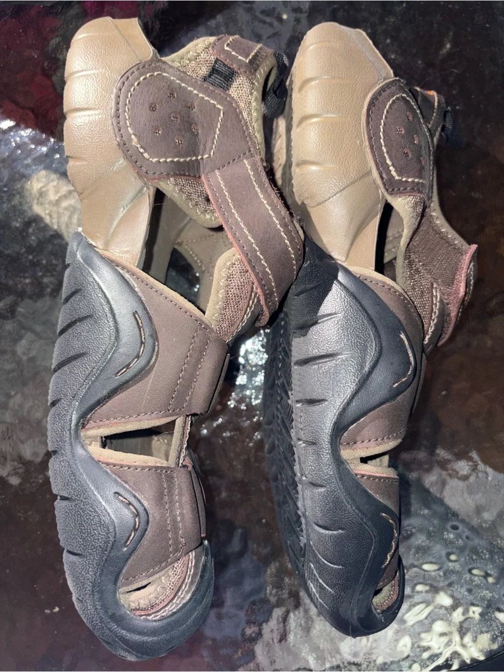 CROCS Slip-On Shoes in Light Tan
